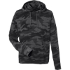 Custom Mens Gaiter Fleece Hooded Sweatshirt Black Camo Heather