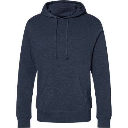 Custom Mens Gaiter Fleece Hooded Sweatshirt True Navy Heather