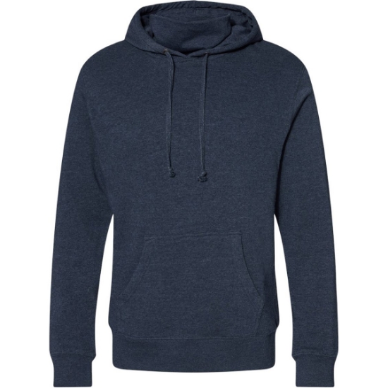 Custom Mens Gaiter Fleece Hooded Sweatshirt True Navy Heather