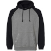 Custom Mens Vintage Heather Hooded Sweatshirt Smoke Heather/ Black