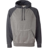 Custom Mens Vintage Heather Hooded Sweatshirt Smoke Heather/ Charcoal Heather