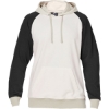 Custom Unisex Vintage Tricolor Hooded Sweatshirt Antique White/ Black