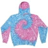 Custom Unisex Tie-Dyed Full-Zip Hooded Sweatshirt Athens