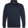 Custom Mens Quilted Half-Snap Pullover Navy