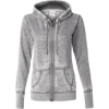 Custom Womens Zen Fleece Full-Zip Hooded Sweatshirt Cement
