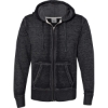 Custom Mens Vintage Zen Fleece Full-Zip Hooded Sweatshirt Twisted Black