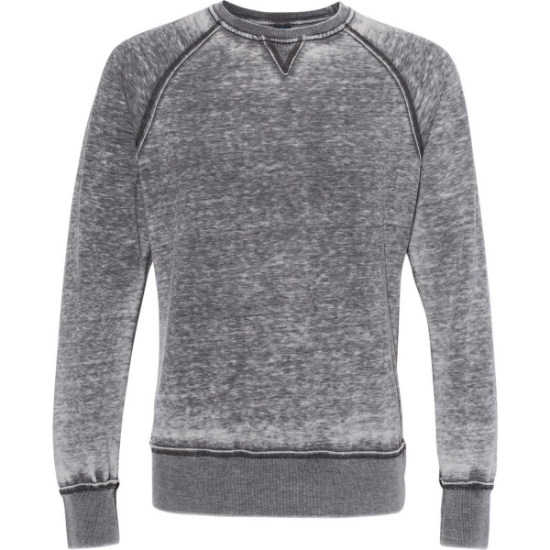 Custom Mens Vintage Zen Fleece Crewneck Sweatshirt Dark Smoke