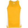Custom Womens Stride Singlet Gold/ White