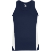 Custom Womens Stride Singlet Navy/ White