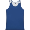 Custom Womens Ventback Singlet Royal/ White