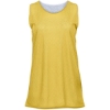 Custom Womens Pro Mesh Reversible Tank Top Gold/ White