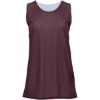 Custom Womens Pro Mesh Reversible Tank Top Maroon/ White