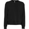 Custom Womens Laguna Sueded Crewneck Sweatshirt Black