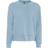 Custom Womens Laguna Sueded Crewneck Sweatshirt Stonewash Denim