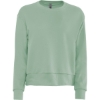 Custom Womens Laguna Sueded Crewneck Sweatshirt Stonewash Green