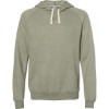 Custom Unisex Snow Heather French Terry Raglan Hooded Sweatshirt Military Green