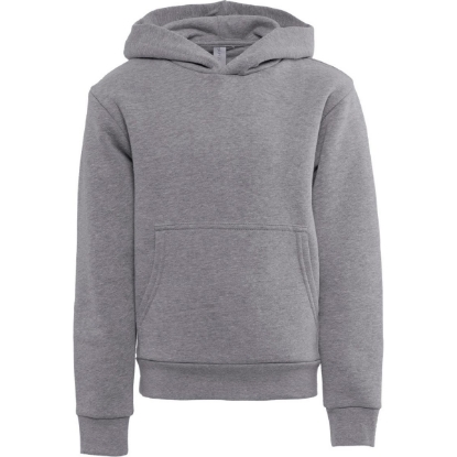 Custom Youth Fleece Hoodie Sweatshirt Heather Grey