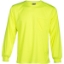 Custom Unisex Microfiber Polyester Long Sleeve T-Shirt Lime