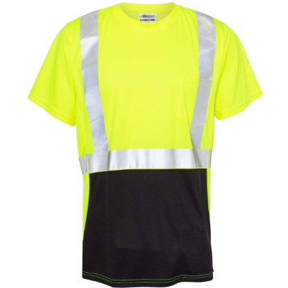 Custom Unisex Black Bottom Class 2 T-Shirt Lime