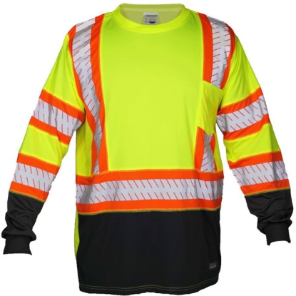 Custom Unisex DOT Class 3 Long Sleeve T-Shirt Lime
