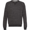 Custom Unisex Snow Heather French Terry Crewneck Sweatshirt Black Ink