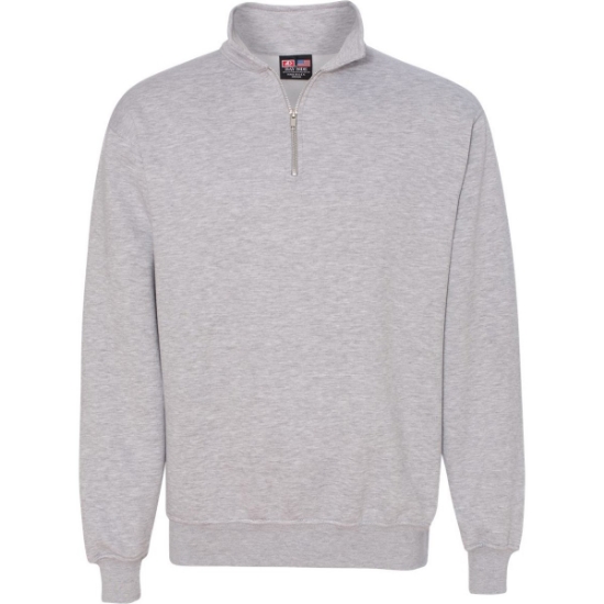 Custom Unisex USA-Made Quarter-Zip Sweatshirt Dark Ash