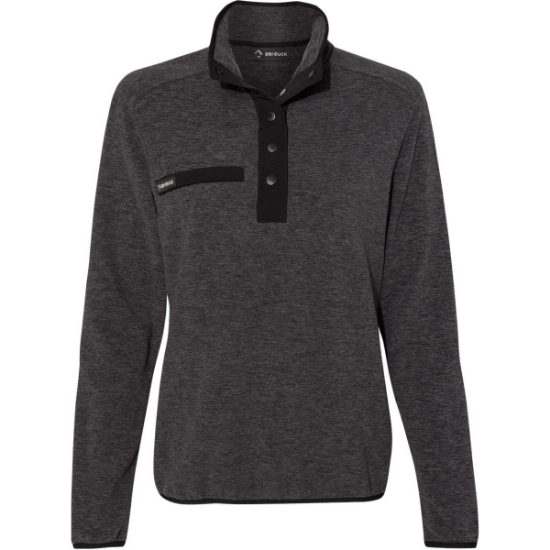 Custom Womens Denali Mountain Fleece Pullover Charcoal