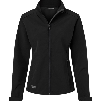 Custom Womens Motion Soft Shell Jacket Black