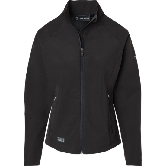 Custom Womens Contour Soft Shell Jacket Black