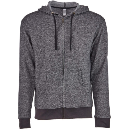 Custom Unisex Pacifica Full-Zip Hoodie Sweatshirt Black