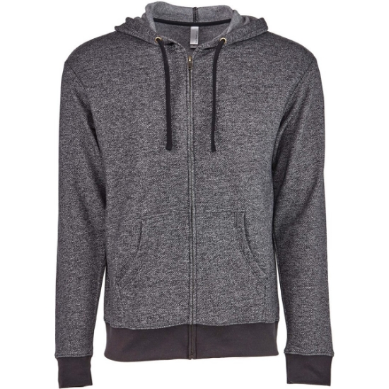 Custom Unisex Pacifica Full-Zip Hoodie Sweatshirt Black