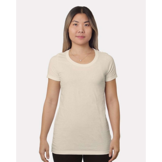 Custom Womens Fine Jersey T-Shirt Cream