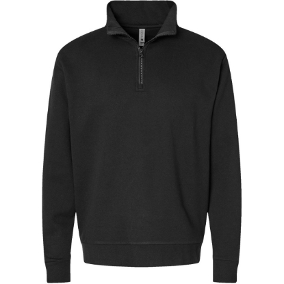 Custom Unisex Fleece Quarter-Zip Pullover Black