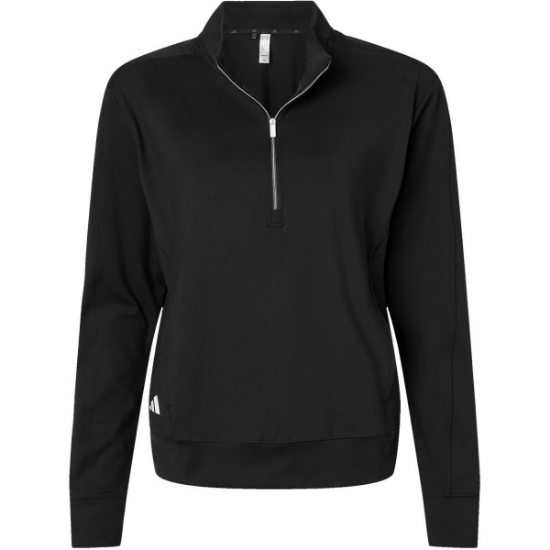 Custom Womens Ultimate365 Quarter-Zip Pullover Black