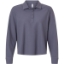 Custom Womens Beyond Long Sleeve Loose Polo Preloved Violet