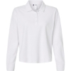 Custom Womens Beyond Long Sleeve Loose Polo White