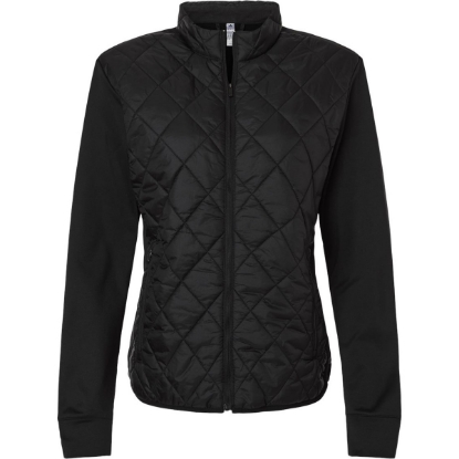Custom Womens Ultimate Quilted Full-Zip Jacket Black