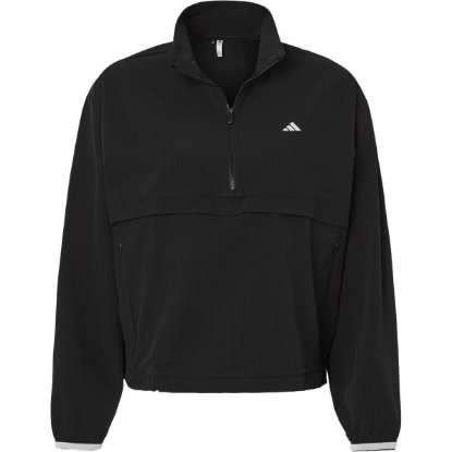 Custom Womens Go-To Quarter-Zip Jacket Black