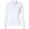 Custom Womens Performance Textured Full-Zip Jacket White