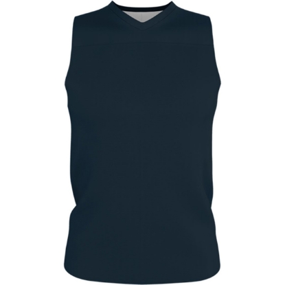 Custom Mens Blank Reversible Game Jersey Navy/ White