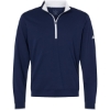 Custom Mens Performance Lightweight Quarter-Zip Pullover Collegiate Navy/ White