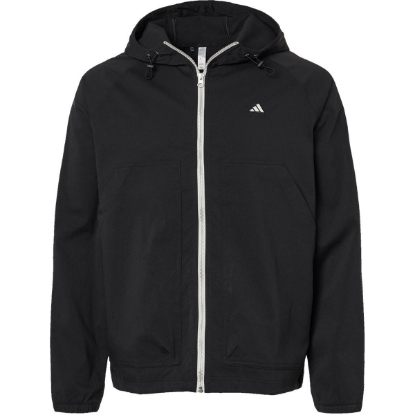 Custom Mens Go-To Utility Durable Water-Repellent Full-Zip Jacket Black