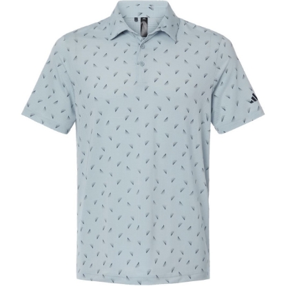 Custom Mens Ultimate365 Mesh Print Polo Wonder Blue/ Collegiate Navy