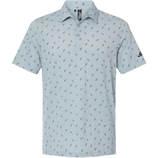 Custom Mens Ultimate365 Mesh Print Polo Wonder Blue/ Collegiate Navy