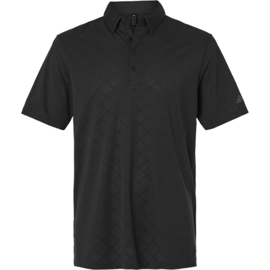 Custom Mens Ultimate365 Jacquard Polo Carbon/ Black