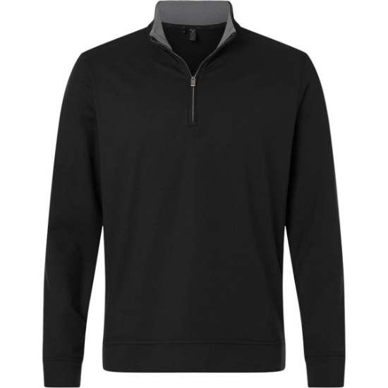 Custom Mens Ultimate365 Classic Quarter-Zip Pullover Black