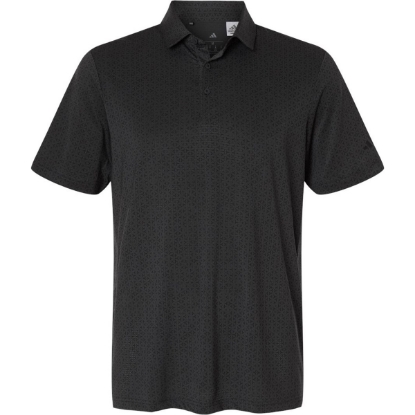Custom Mens Ultimate365 Mesh Tango Print Climacool Polo Black/ Carbon