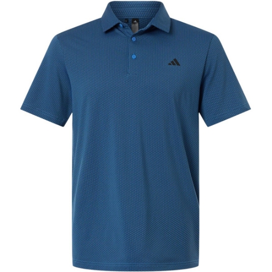 Custom Mens Performance Textured Polo Lucid Ray Blue/ Black