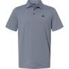 Custom Mens Performance Textured Polo White/ Collegiate Navy