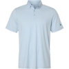 Custom Mens Ultimate365 Pencil Stripe Climacool Polo Crystal Sky/ Lucid Ray Blue